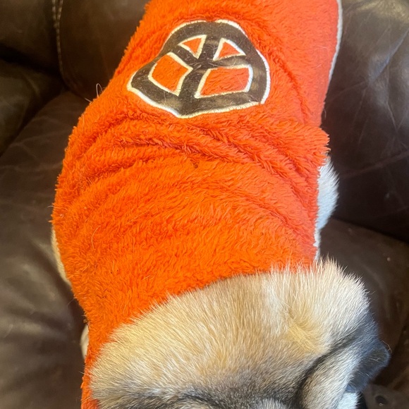 Cute Orange Dog Sweater with Peace Symbol - Picture 3 of 4